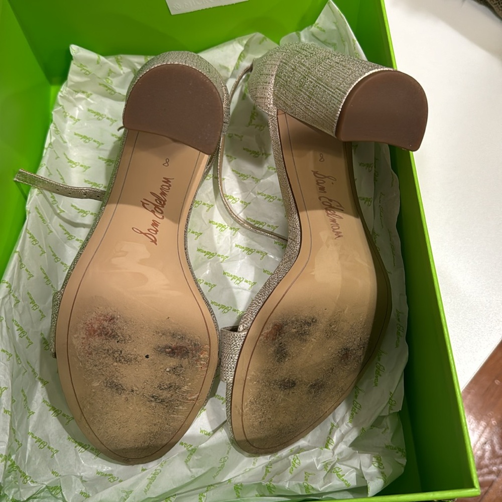 Sam Edelman sparkling gold sandals - Picture 6 of 8